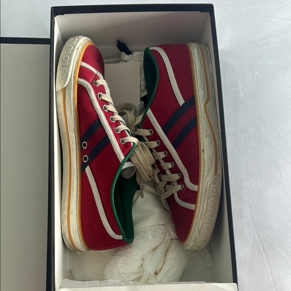 Gucci Red and Green Sneakers